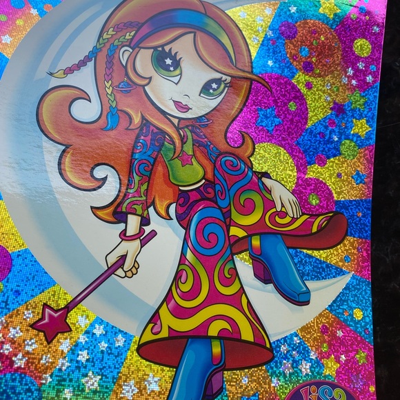 Lisa Frank shimmer glitter like pocket folder Star character vintage - Picture 4 of 4